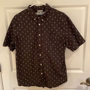 Old Navy Cactus Short Sleeve Button Down Shirt